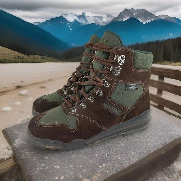 VTG Merrell Nova GTX II Hiking Boots US 7 Men's Brown Green VTG Outdoor Boot - Picture 1 of 9